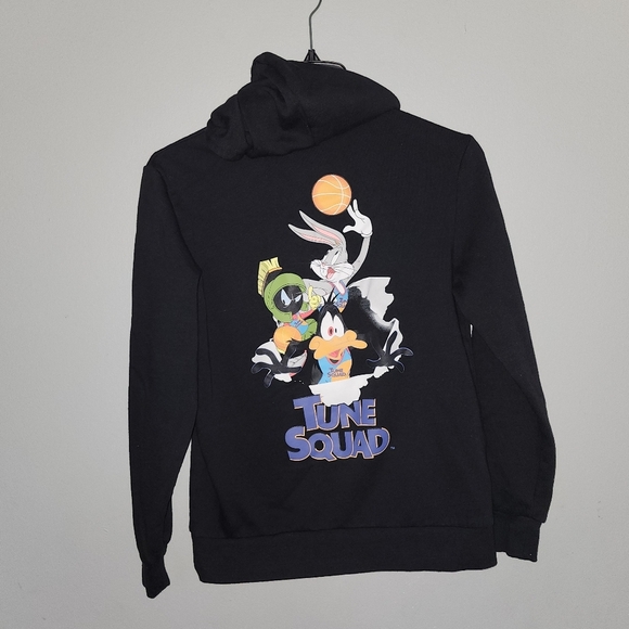 Space jam women's hoodie sweatshirt size M black tune squad - Picture 5 of 6
